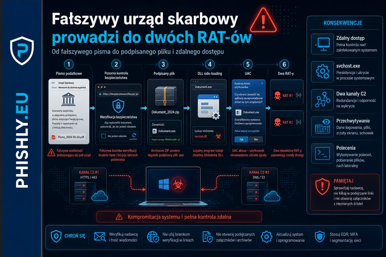 Fałszywy urząd skarbowy prowadzi do dwóch RAT-ów